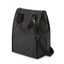 SMRITI Insulated Canvas Lunch Bag for Women/Men-9.6 L Reusable Leakproof Gray picture