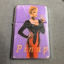 Vintage 1996 Collectible Of The Year Zippo Lighter Pinup Girls With Tin & Papers picture