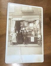 Cabinet Card Philadelphia Shoe Store Storefront RARE 1800s Outdoor Photo picture