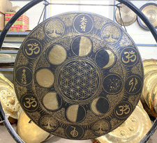 50 CM Full Moon Phase Geometry Gong - Deep Sound Vibration, Healing, Stunning picture