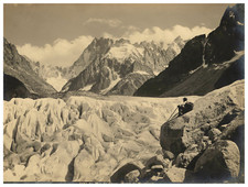 France, Chamonix, Mer de Glace Vintage Print, Silver Print 16.5x22 picture