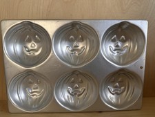 Vintage 1983 Wilton Jack O Lantern Pumpkin Cake Pan 6 Mold Halloween 508-1040 picture
