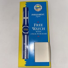 Vintage Parliament Lights Cigarettes Party Zone Wrist Watch Rare Advertise Promo picture