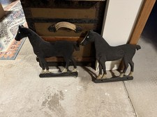 Vintage 1900s Dempster Windmill Weight Cast Iron Bob Tail Horses Nice 👀 LOOK picture