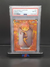 2024 Topps Chrome Disney Sapphire Ember Lumen Orange Refractor #/25 PSA 8 picture