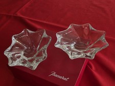 2 Nice French Baccarat Crystal Free Form Candy Dishes. picture