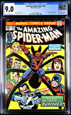 Amazing Spider-Man #135 (1974) CGC 9.0 VF/NM WHITE Pages KEY Romita 2nd Punisher picture