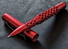 CountyComm Maratac Embassy Fire Red Anodized Drilled Aluminum Pen Limited #452 picture