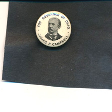 1895 James Campbell for governor Ohio OH campaign cello picture