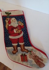 VTG 1991 Imperial Elegance  Needlepoint Christmas Stocking picture