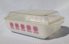 Vintage Crown [Agee] Pyrex Ovenware ‘Spanish’ Oblong Casserole & Lid picture