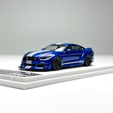 1:64 Mustang S550 Clinched Widebody Blue Diecast Alloy Model Car New picture