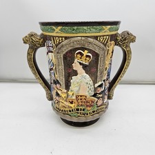 LA5 Royal Doulton Queen Elizabeth II Silver Jubilee Loving Cup Limited Ed 22/250 picture