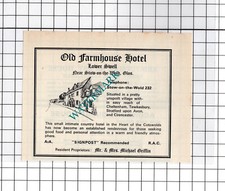 Old Farmhouse Hotel Lower Swell  Michael Griffin -  c.1970's Small Advert picture
