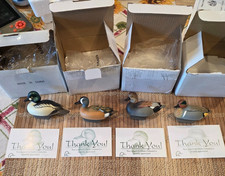 Lot of 11 Jett Brunet Ducks Unlimited Mini Decoy with Box Different years picture