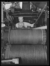 Shasta Dam California 1941 Cable Car Cable Tending Construction Worker picture