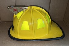 Cairns & Brother Classic 1000 Firefighter Helmet Yellow Vintage picture