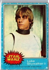 1977 Topps Star Wars Luke Skywalker Rookie Card #1 Vintage VGEX+ Blue Series picture