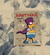 1990 TOPPS THE SIMPSONS BARTMAN *ROOKIE CARD* STICKER BART SIMPSON RAW picture
