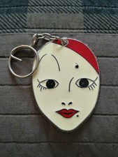 VTG 80s Acrylic Keychain New Orleans Memorabilia Pierrot Face picture