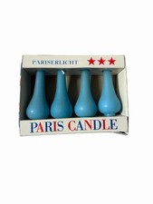 PARISERLICHT Paris Vintage Tear Drop Tulip Candles Handmade Danish MCM Blue New picture