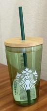 NWT Starbucks 2026 Spring MATCHA Green Glass Cold Cup Tumbler - 16oz picture