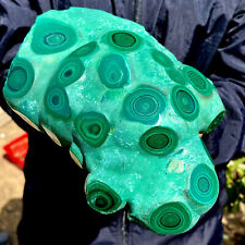 4.56LB Natural chrysocolla/Malachite transparent cluster rough mineral sample picture