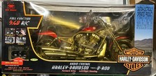 New Bright 9.6V R/C Red Harley Davidson Fat Boy Motorcycle NEW In Box picture