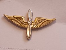 Vintage N.S. Meyer US Army Aviation Officer Collar Insignia Pin Shield 22M Pair picture