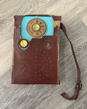 EMERSON Model 888 Vanguard Pocket Radio Sea Green 1958 Vtg 8 Transistor Atomic picture