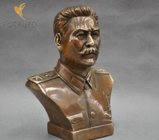Russian Leader Joseph Stalin Bust Bronze Statue picture