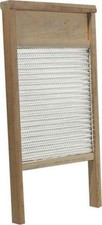 NEW BEHRENS BWBG12 LARGE GALVANIZED DOUBLE FACE METAL & WOOD WASHBOARD 12 X 24  picture