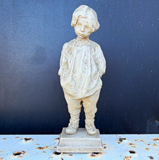 1913 Antique French Plaster Statue - Signed R. Risque Paris - Dated Copyright picture