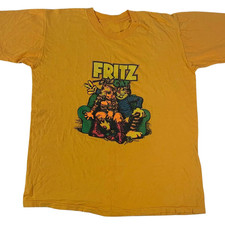 VTG Fritz The Cat cartoon yellow T-shirt short sleeve All sizes XY24 picture