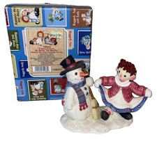 NIB VTG Enesco Raggedy Ann & Andy Figurine Friends Forever Matter Weather picture