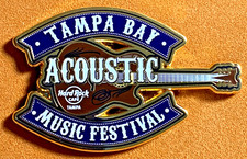 HARD ROCK CAFE 2015 TAMPA BAY MUSIC FESTIVAL ACOUSTIC GUITAR PIN picture