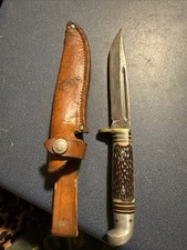 VINTAGE WESTERN USA S 648B BIRD AND TROUT FIXED BLADE HUNTING SKINNING KNIVES picture