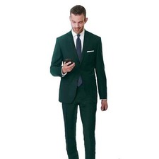 Paul Betenly Men's 100% Wool Green 030 Suit Ronaldo Italian Virgin Wool BNWT picture