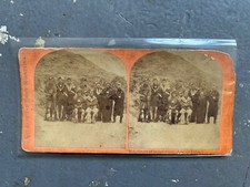 RARE Pawnee Indian CHIEFS Stereoview Photo by J. Carbutt from around 1866 picture