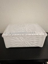 Vintage 1950s Lucite Atomic Starburst Jewelry Box Celebrity Inc of NY MCM White picture
