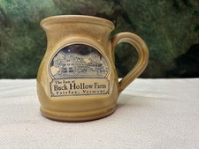 Vintage Deneen Pottery Handmade Stoneware Coffee Mug Buck Hollow Farm Fairfax VT picture