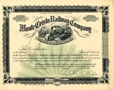 Monte Cristo Railway Co. signed by C.S. Mellen - Stock Certificate - Autographed picture