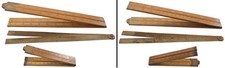 Three Clean English Maker Folding Rules, Two Rabone & Unmkd. - mjdtoolparts picture