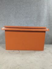 Tupperware Large Canister Vintage Orange Bread Box Keeper Canister picture
