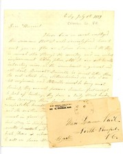 1829 Handwritten Letter Stoneham MA North Prophet VT Laura Vail Envelope Posted picture
