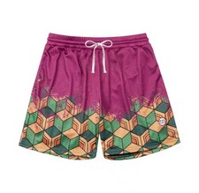 Anime Demon Slayer Giyu Tomioka Men’s Mesh Basketball Shorts (Medium) picture
