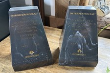 VTG International Harvester truck award Constructed From Black Marble Book Ends picture