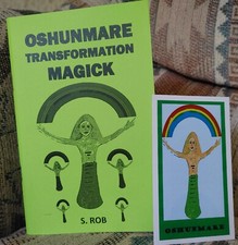 OSHUNMARE TRANSFORMATION MAGICK 96 page staple bound book + Osumare prayer card picture