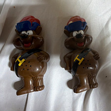 Vintage Cartoon Character Ceramic Salt & Pepper Shaker Set, 2pc Brown picture
