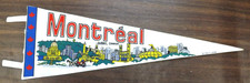 VINTAGE 1970s MONTREAL QUEBEC CANADA PENNANT PRETTY BANNER 24.5